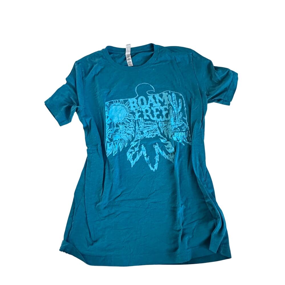Bella Canvas Women's Roam Free Graphic Tee - Teal - Size Medium